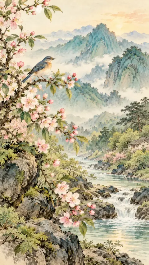 画诗意插画