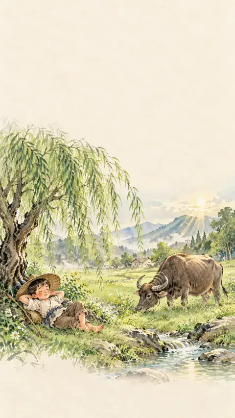 Poetic illustration for On the Road through Sangcha Hollow