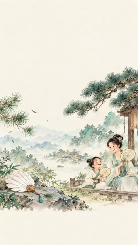 Poetic illustration for Summer in the Mountains