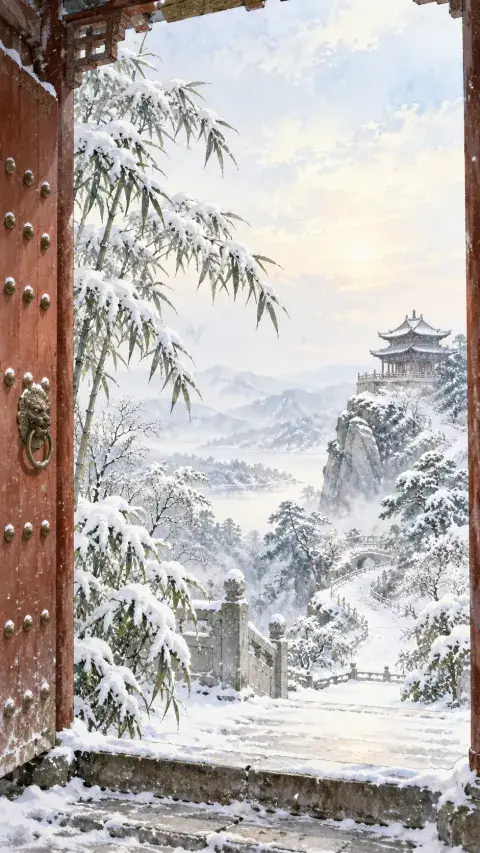 Poetic illustration for Watching the Snow