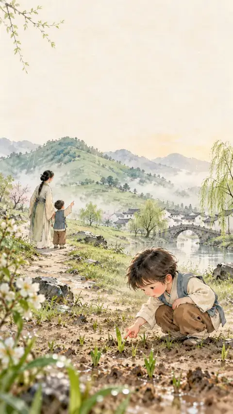 早春呈水部张十八员外·其一诗意插画