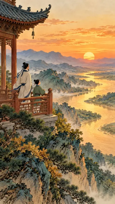 Climbing Stork Tower illustration
